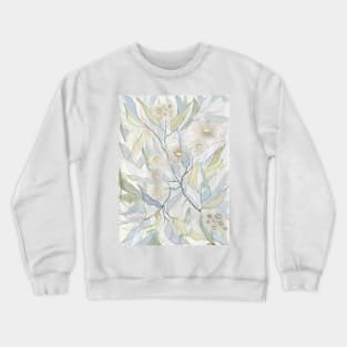 Soft Gentle Gum Leaves and Flowers Crewneck Sweatshirt